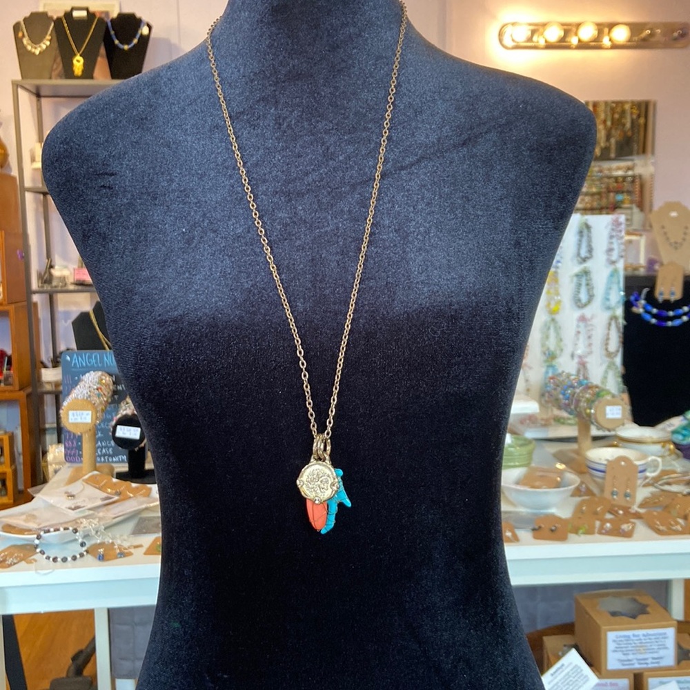 Long Trinket Pendant Necklace